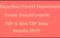 Rajasthan Forest Guard Forester Result 2016 Declared