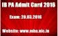 IB PA Admit Card