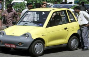flags off electric car
